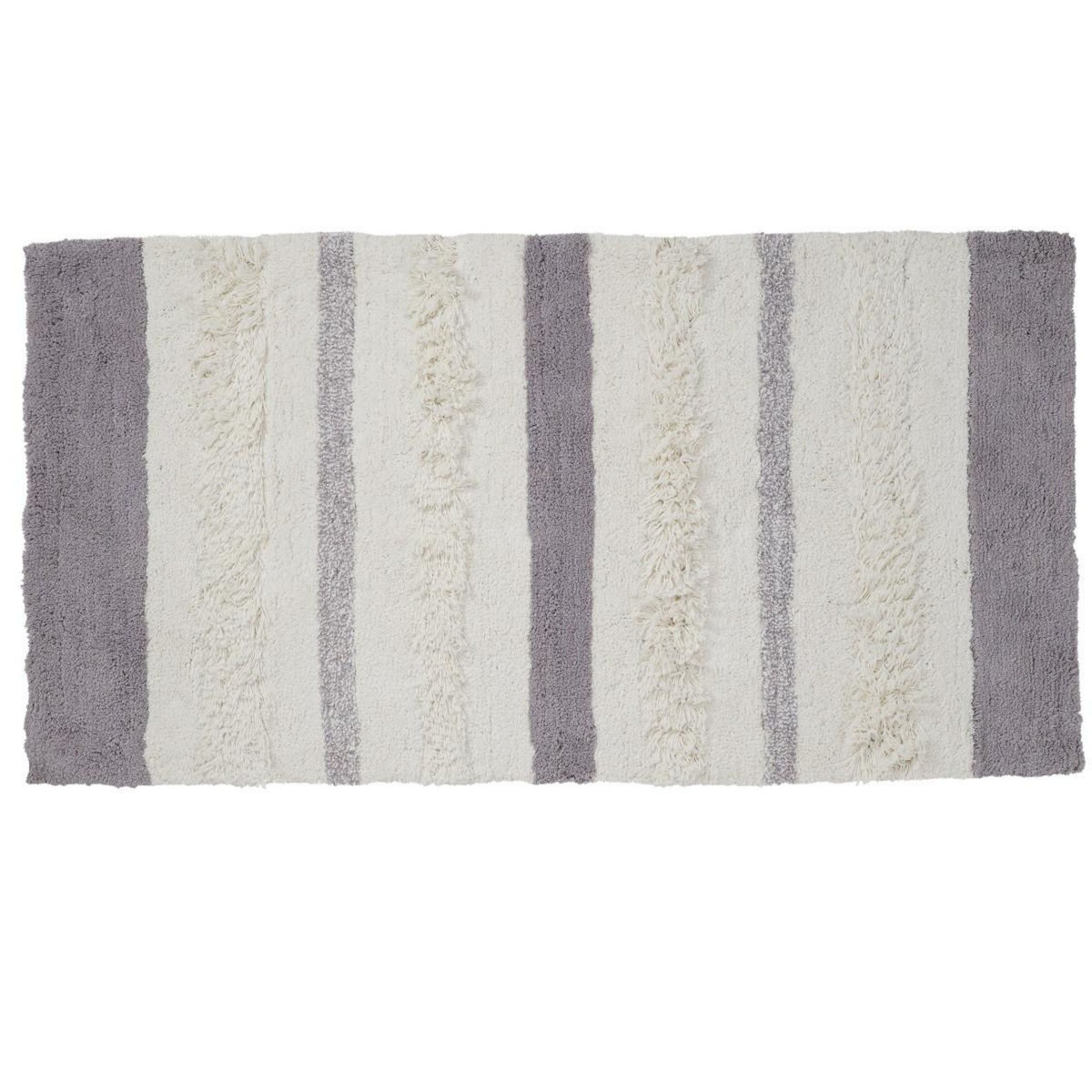 GUY LEVASSEUR Tapis de bain déco en coton tufté 60x120cm