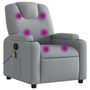 Voir la diapositive 2 : VIDAXL Fauteuil de massage inclinable Gris clair Tissu