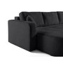 Voir la diapositive 5 : BEST MOBILIER Miro - canapé panoramique en u 7 places - convertible avec coffre - en velours texturé