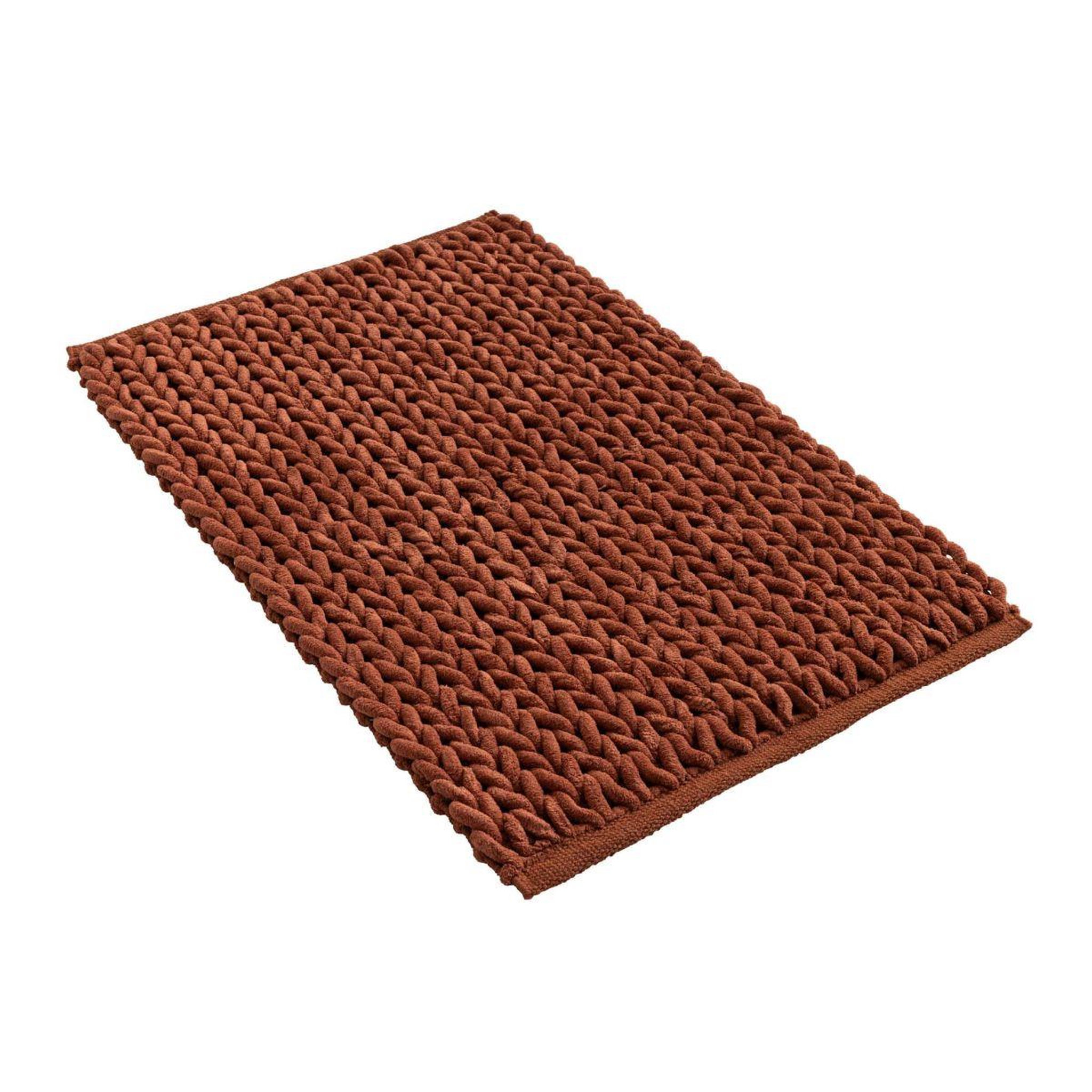 Voir la diapositive 2 : Douceur d'Intérieur Tapis de bain en chenille  ariel  50x80cm terracotta
