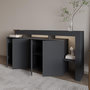 Voir la diapositive 4 : Habitat et Jardin Buffet en bois  Beliz  - 170 x 35 x 80 cm - Anthracite