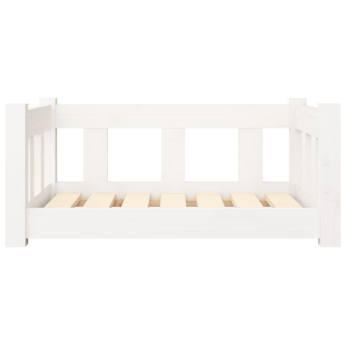 VIDAXL Lit pour chien Blanc 65,5x50,5x28 cm Bois de pin solide