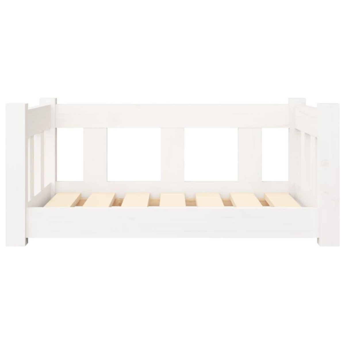 VIDAXL Lit pour chien Blanc 65,5x50,5x28 cm Bois de pin solide