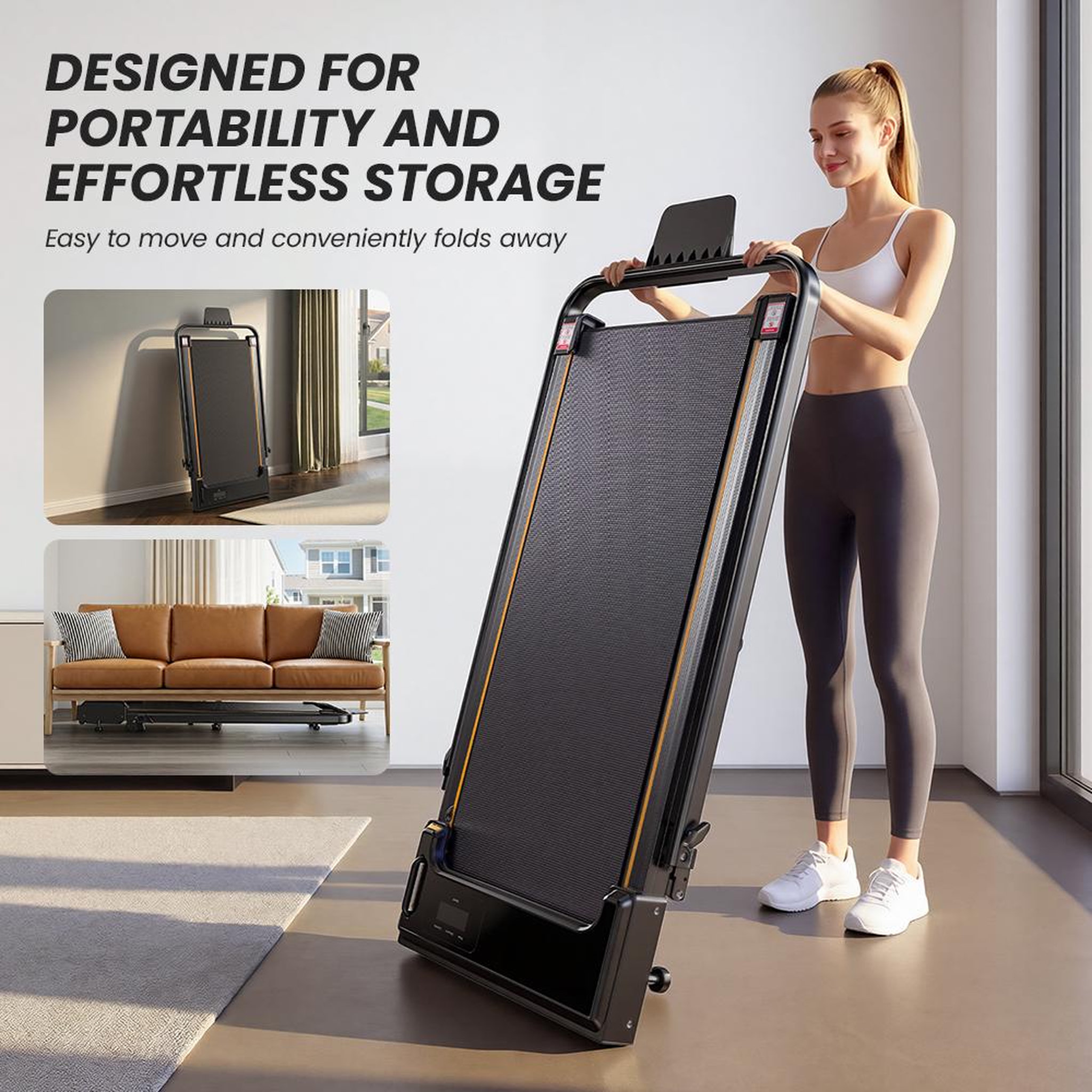 Voir la diapositive 6 : FORMILL Tapis de marche incliné formill ft41 avec barre d'appui, pliable, vitesse 1-10 km/h