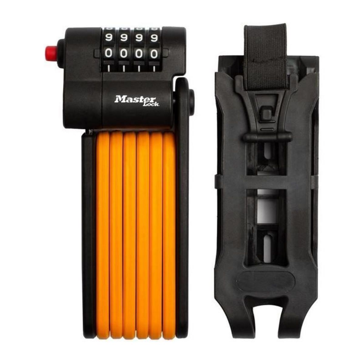 Master lock Antivol Vélo à Code en Acier Trempré, Combinaison programmable, Support de transport inclus