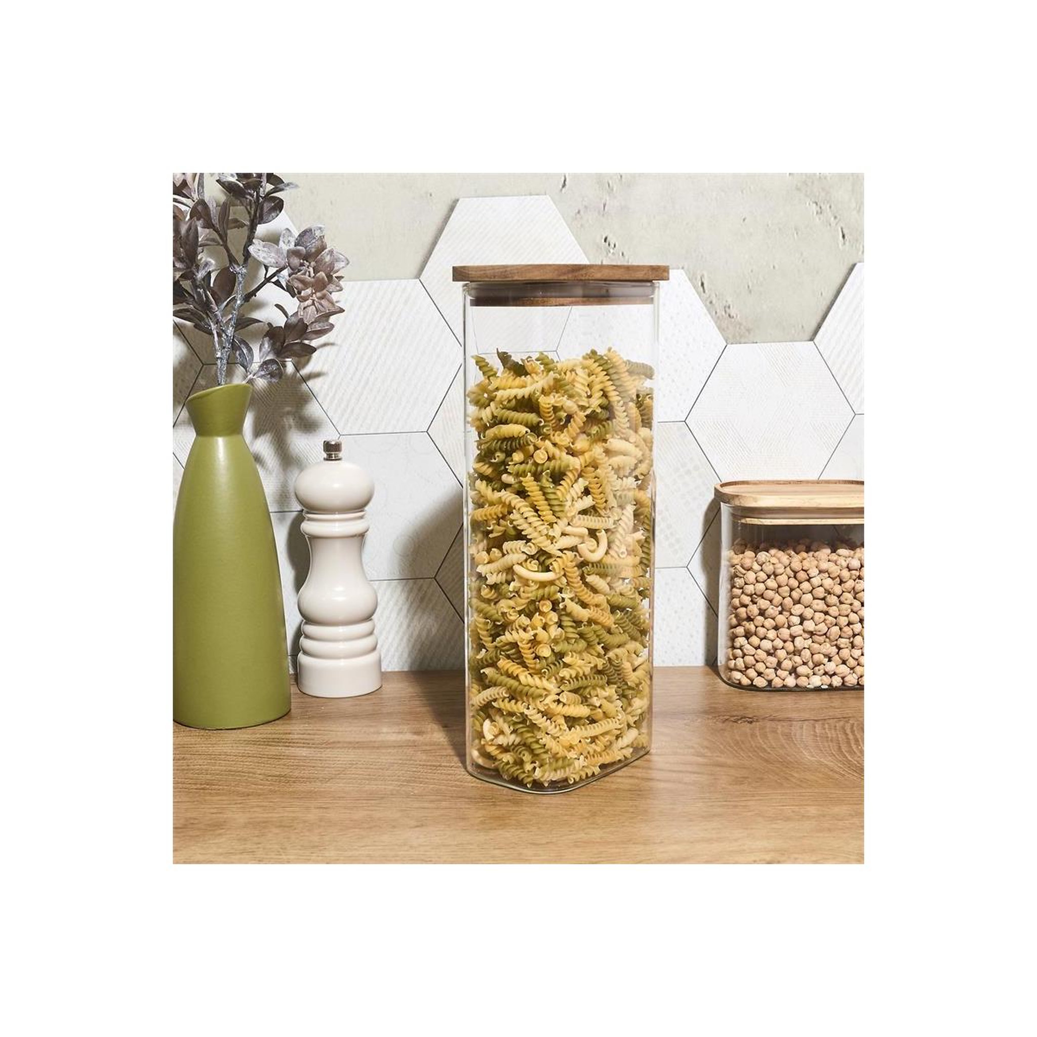 Voir la diapositive 5 : The Home Deco Factory Bocal de conservation  heritage  2l transparent & marron