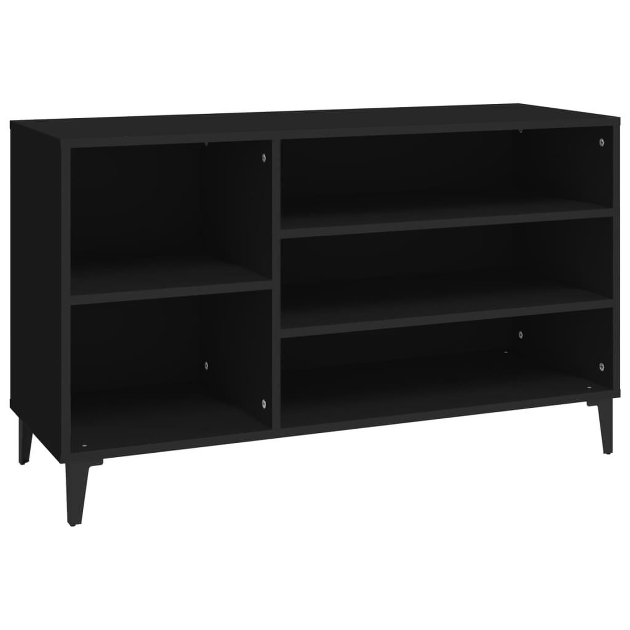 Voir la diapositive 2 : VIDAXL Armoire a chaussures Noir 102x36x60 cm Bois d'ingenierie