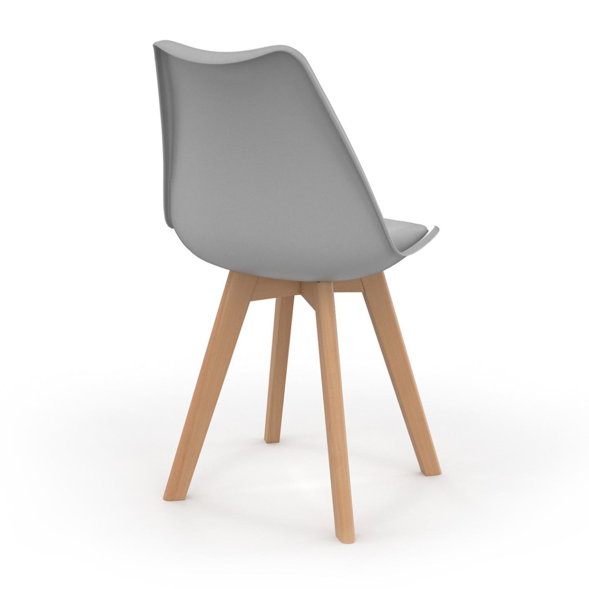 Voir la diapositive 4 : ID MARKET Lot de 4 chaises scandinaves sara mix color gris foncé, gris clair, blanc et jaune