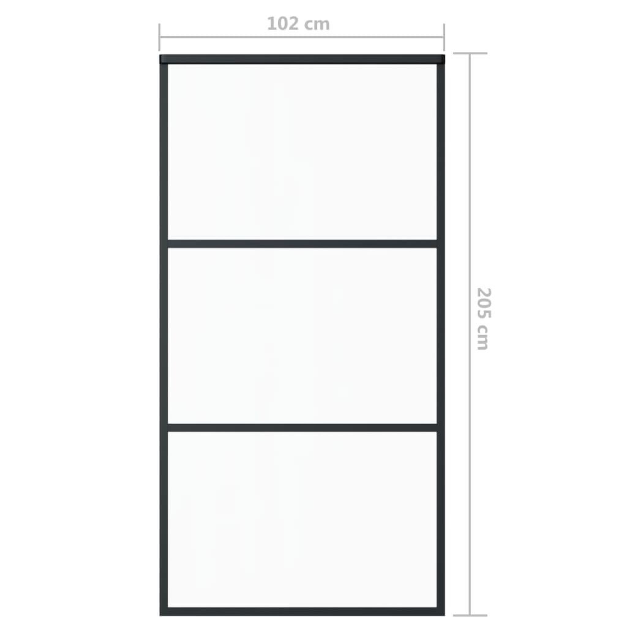 Voir la diapositive 6 : VIDAXL Porte coulissante et quincaillerie Verre et Aluminium 102x205cm
