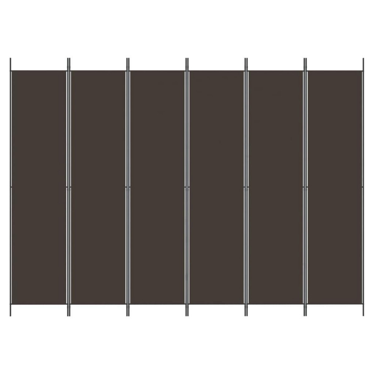 VIDAXL Cloison de separation 6 panneaux Marron 300x220 cm Tissu