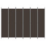 Voir la diapositive 3 : VIDAXL Cloison de separation 6 panneaux Marron 300x220 cm Tissu