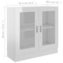 Voir la diapositive 6 : VIDAXL Armoire a vitrine Blanc brillant 82,5x30,5x80cm Bois ingenierie