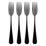 SECRET DE GOURMET Lot de 4 Fourchettes en Inox  Shadow  20cm Noir