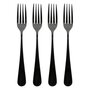 Voir la diapositive 1 : SECRET DE GOURMET Lot de 4 Fourchettes en Inox  Shadow  20cm Noir