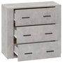 Voir la diapositive 4 : VIDAXL Buffet Gris beton 80x33x70 cm Bois d'ingenierie