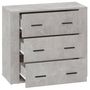 Voir la diapositive 4 : VIDAXL Buffet Gris beton 80x33x70 cm Bois d'ingenierie