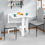 Voir la diapositive 2 : ID MARKET Table console pliable EDI 2-4 personnes bois blanc 103 x 76 cm