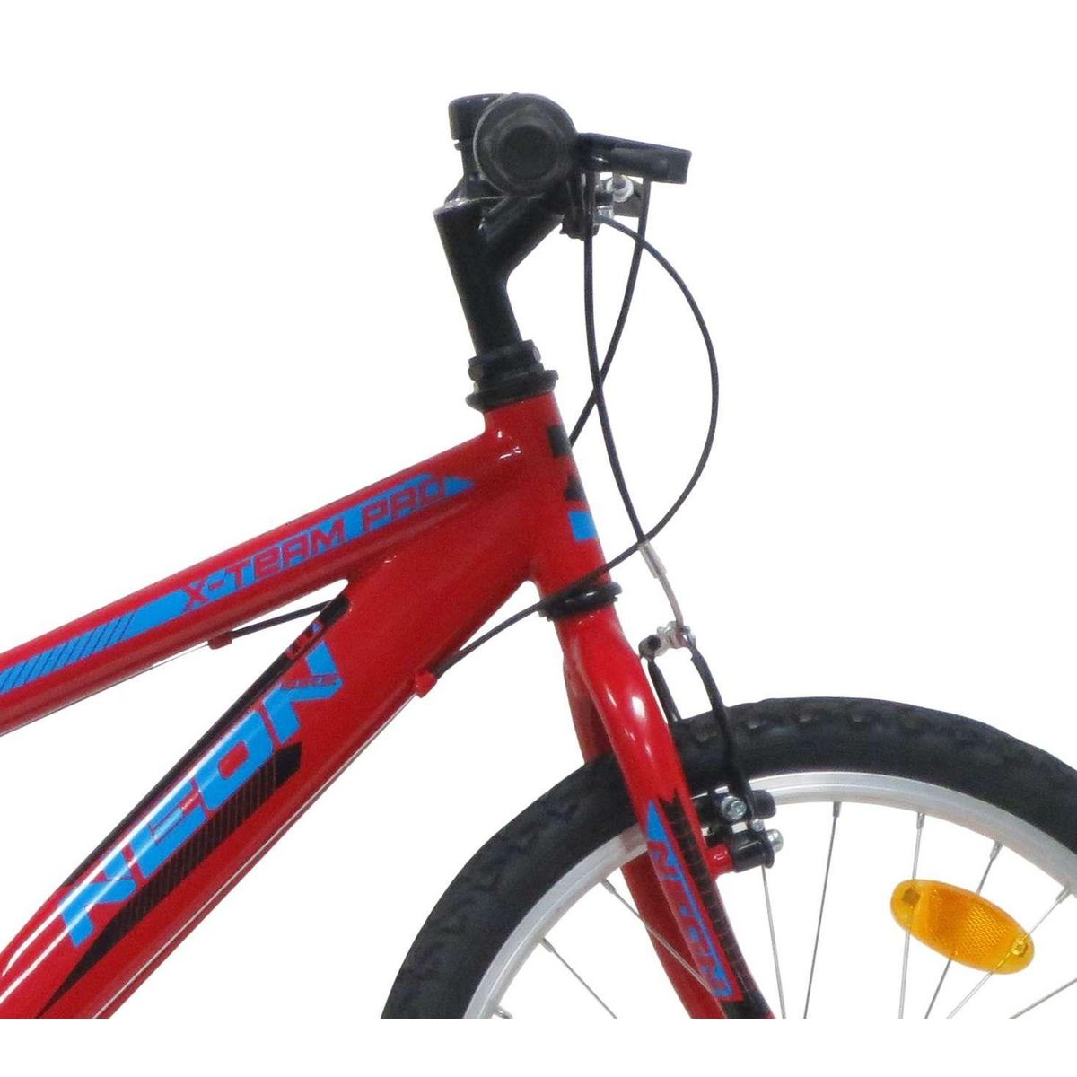 Vélo enfant (120/140 cm) - VTT 20  avec cadre et fourche rigide en acier, 6 vitesses via une poignée tournante, Freins V-Brake et jantes en aluminium