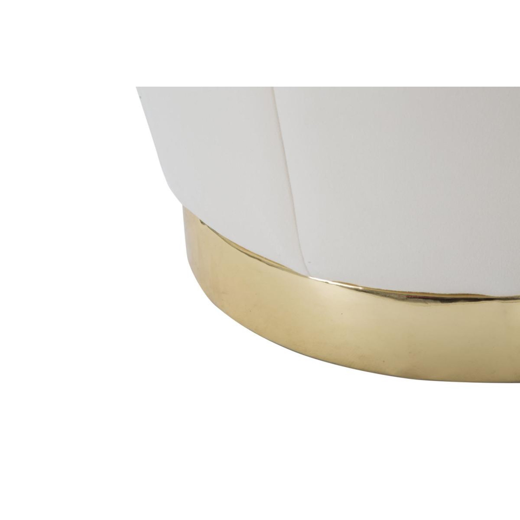 Voir la diapositive 3 : Paris Prix Pouf coffre rangement  paris  43cm crème & or