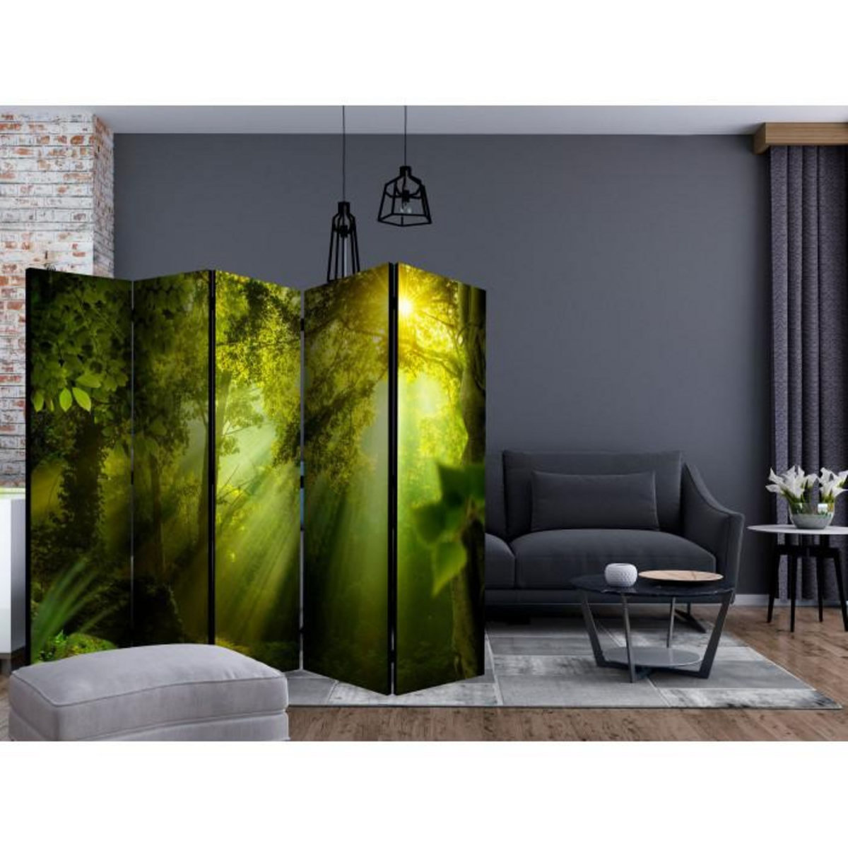 Paris Prix Paravent 5 Volets  In a Secret Forest II  172x225cm