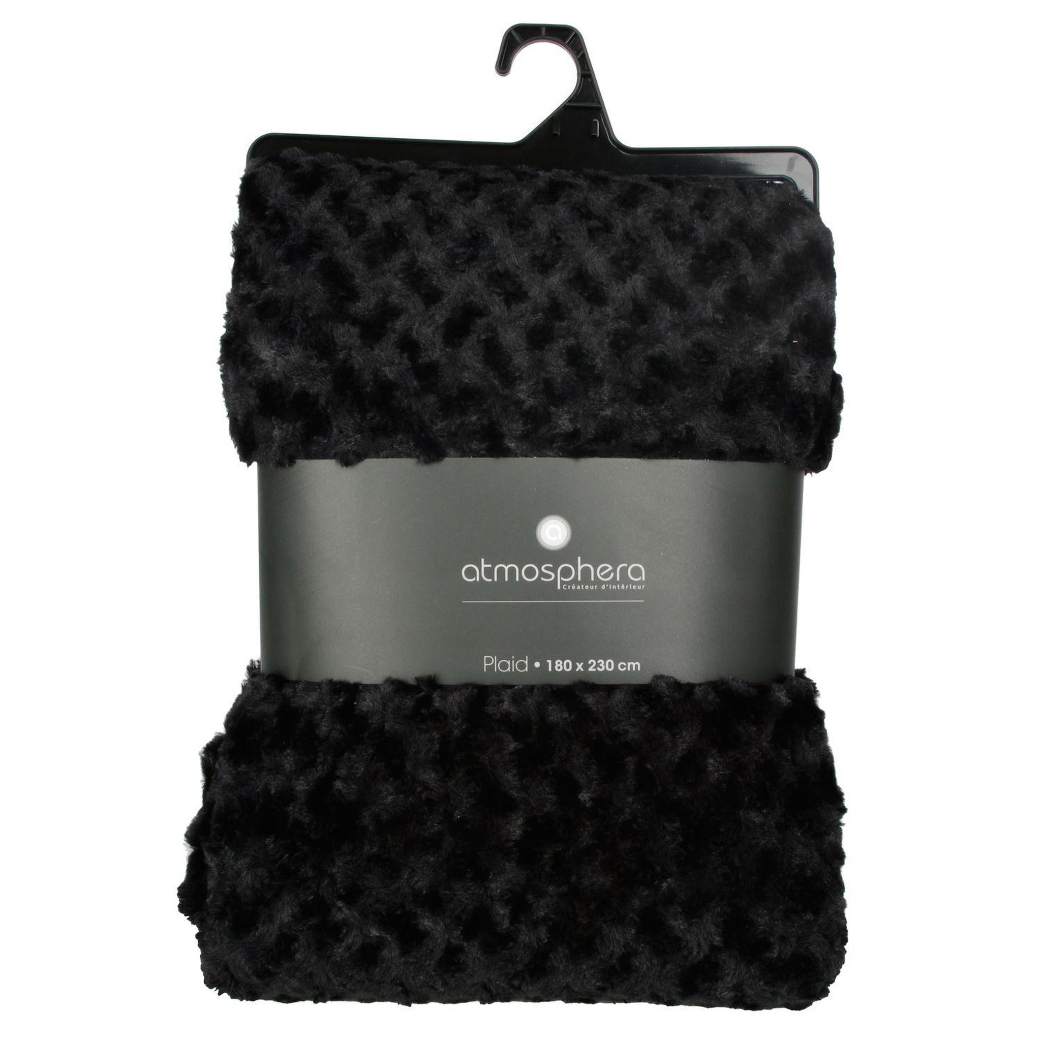Voir la diapositive 2 : ATMOSPHERA Plaid en imitiation fourrure à boucles en polyester