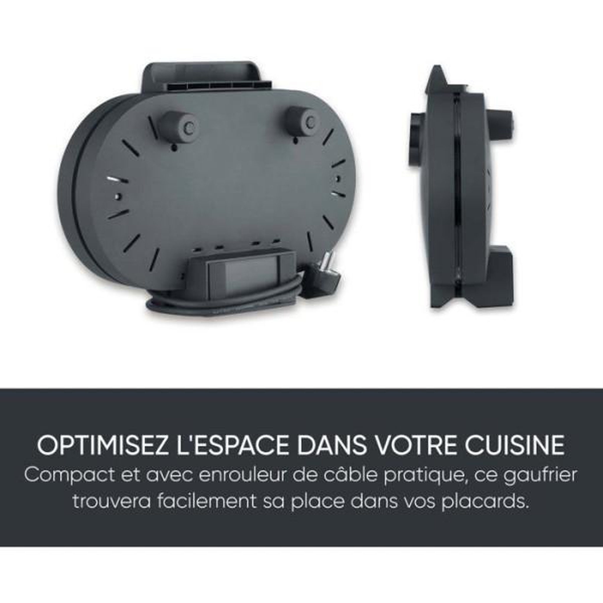 Voir la diapositive 6 : SEVERIN Machine a Gaufre - Gaufrier Electrique  duo - SEVERIN - WA2118 - 1200 W - Formes de coeur - Revetement céramique anti-adhésif - Noir