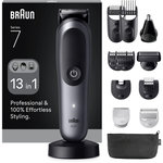 BRAUN Tondeuse multi usages AIO7560, 14 hauteurs de coupe, précision 0,5 mm, autonomie 120 mn