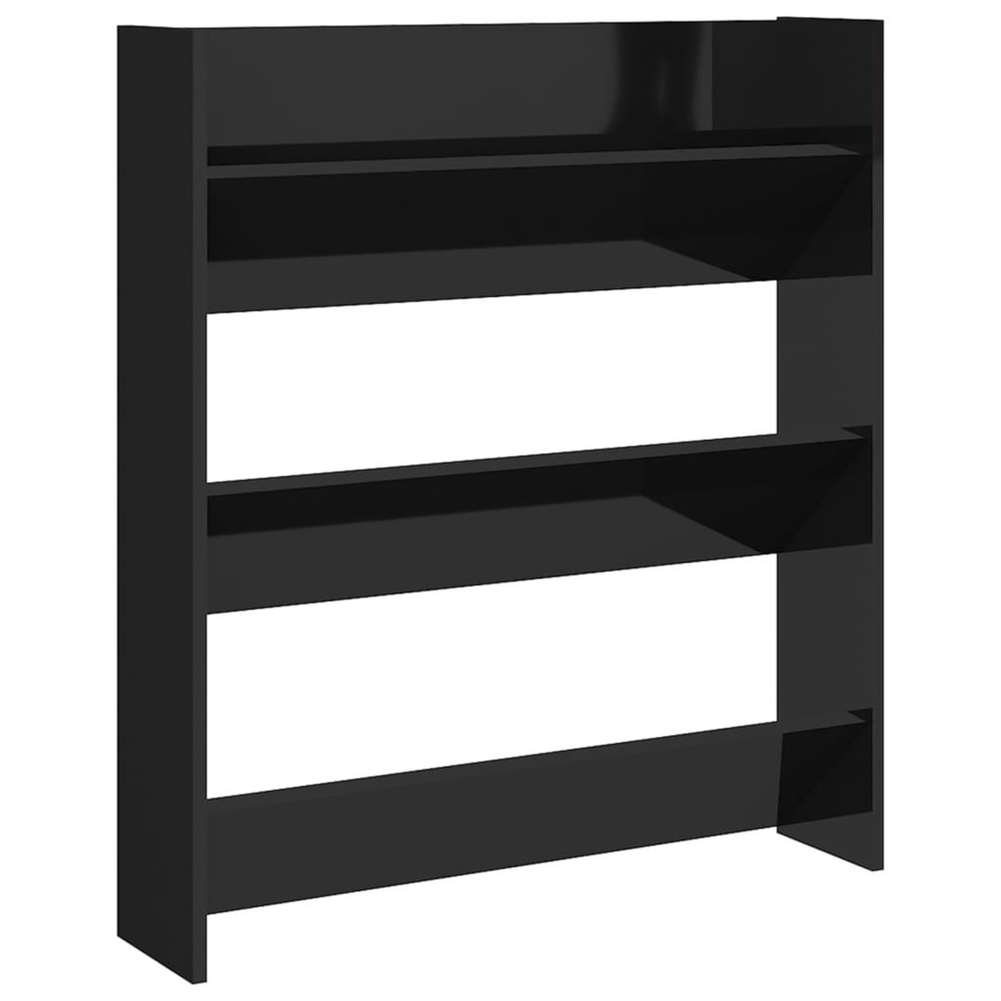 Voir la diapositive 2 : VIDAXL Armoire a chaussures murale noir brillant bois d'ingenierie