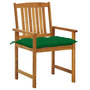 Voir la diapositive 2 : VIDAXL Chaises de jardin avec coussins lot de 8 Bois d'acacia solide