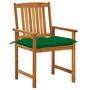 Voir la diapositive 2 : VIDAXL Chaises de jardin avec coussins lot de 8 Bois d'acacia solide