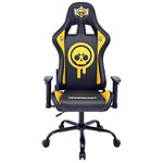 Subsonic Chaise Gaming Adulte Brawl Stars Noire et Jaune, Simili Cuir et Broderie, Ergonomique et Réglable - SUBSONIC