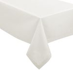 ATMOSPHERA Nappe rectangulaire Jane en coton. Coloris disponibles : Jaune, Blanc, Gris
