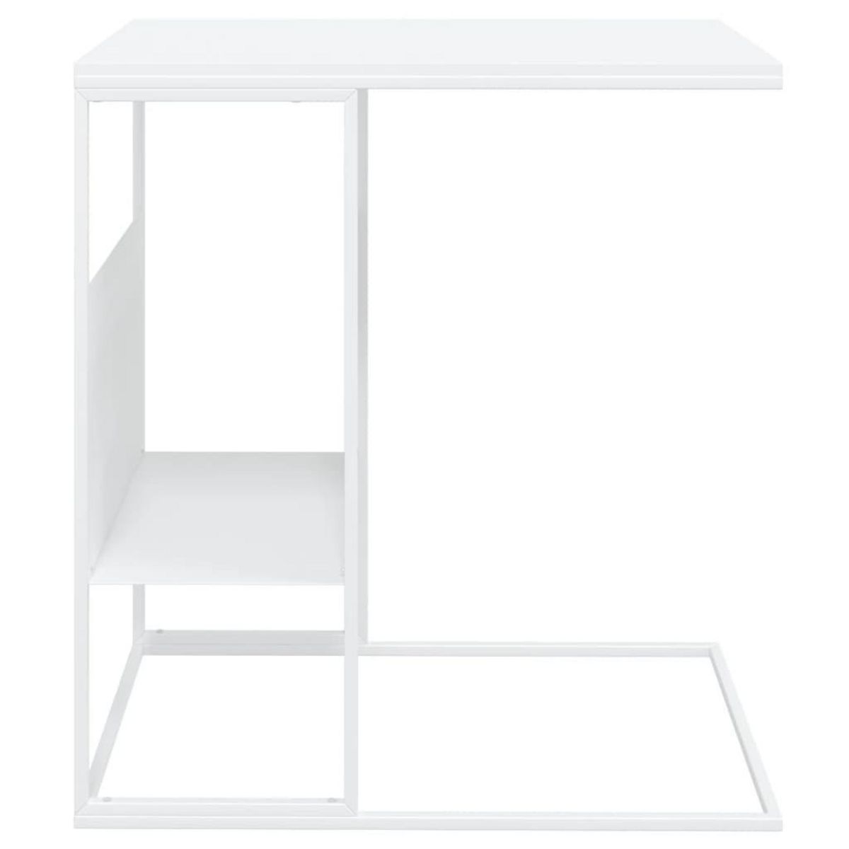 VIDAXL Table d'appoint Blanc 55x36x59,5 cm Bois d'ingenierie