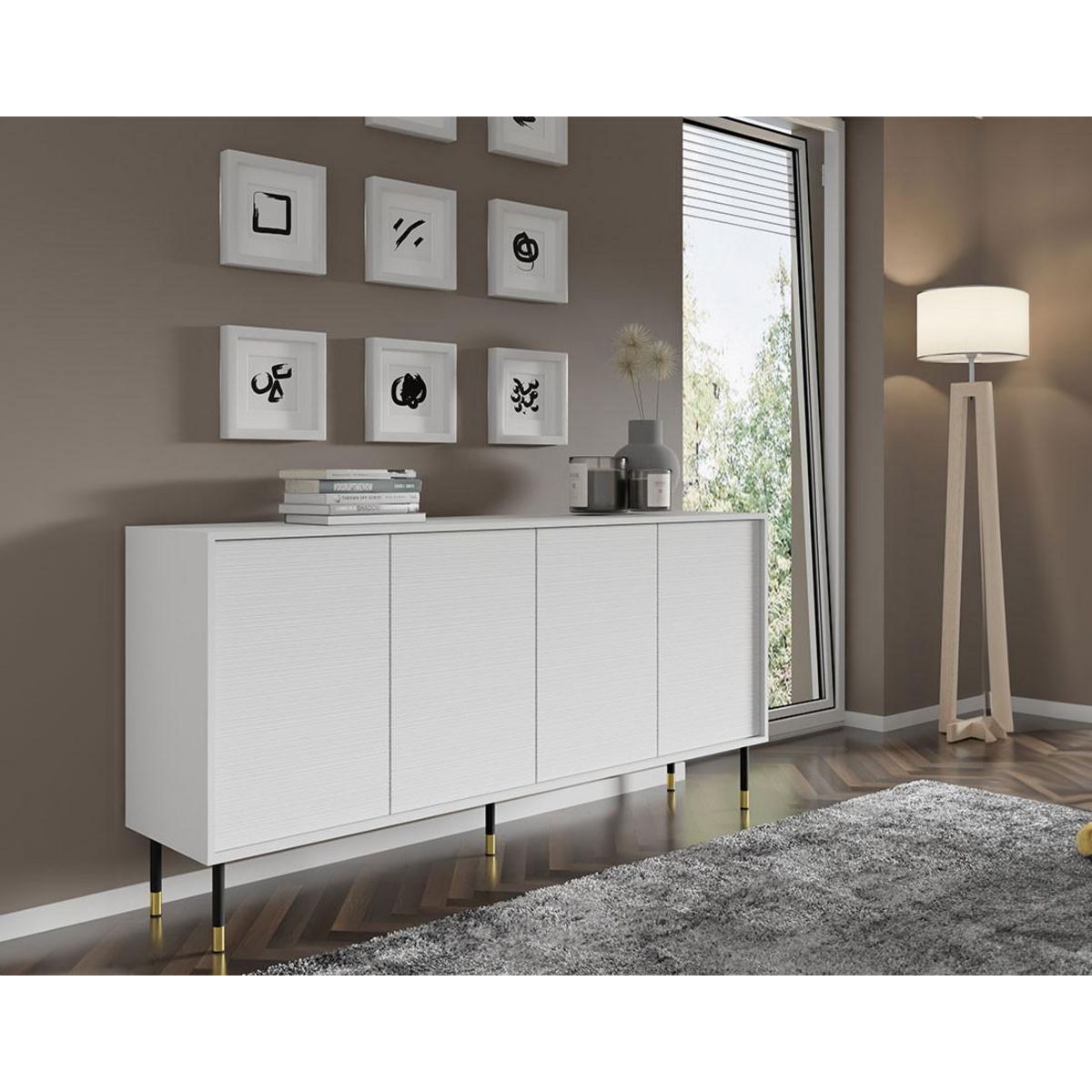 BEST MOBILIER Novara - buffet bas - 180 cm