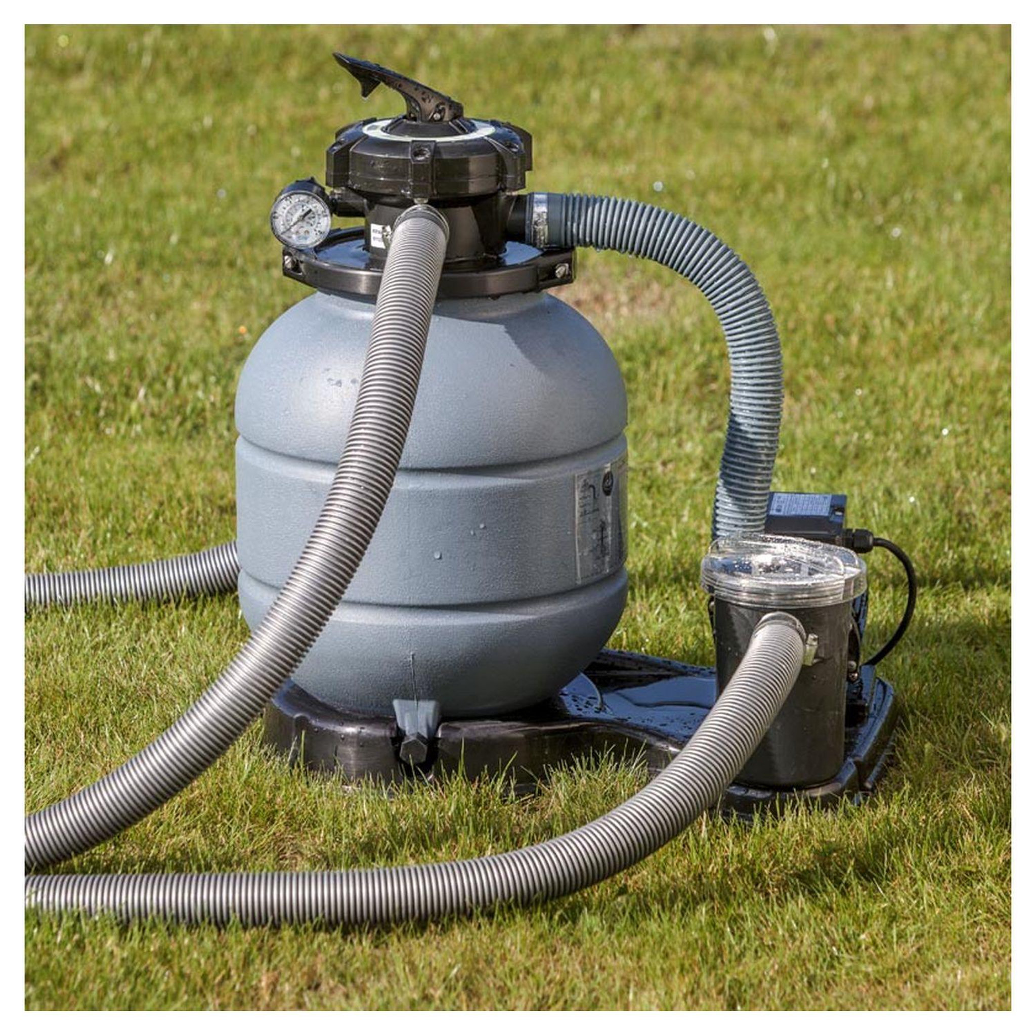 Voir la diapositive 3 : GRE Piscine hors sol bois ovale - 4,36 x 3,36 x H 1,07 m - GRENADE 2