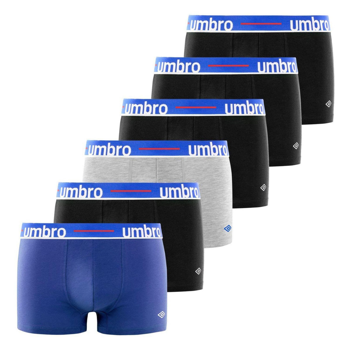 UMBRO Lot de 6 Boxers coton homme Line Class