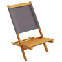 Voir la diapositive 4 : VIDAXL Chaises de jardin pliantes lot de 4 tissu et bois massif