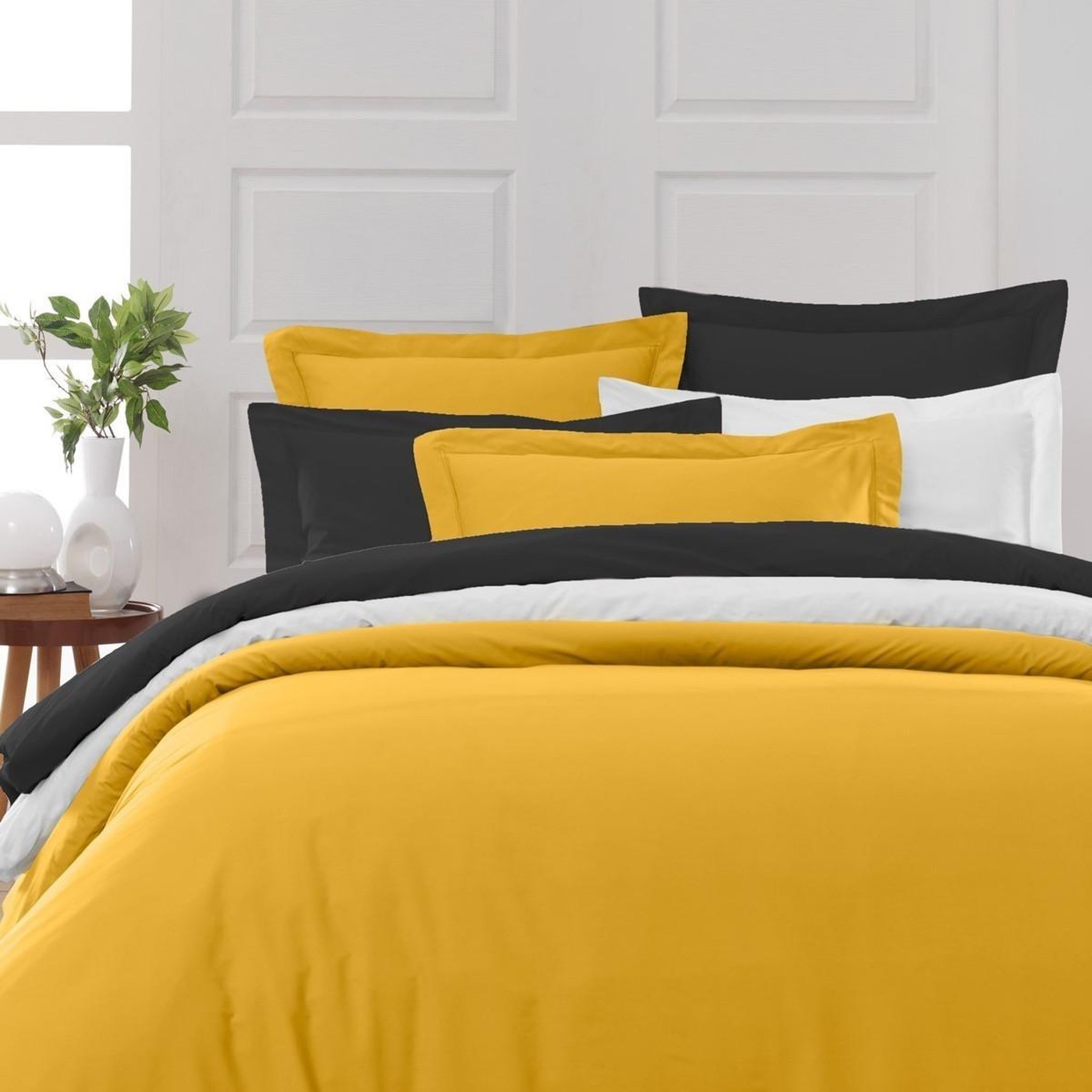 Voir la diapositive 3 : Sensei Maison Lot de 2 taies d'oreiller en percale de coton SOFT PERCALE
