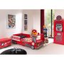 Voir la diapositive 4 : Paris Prix Pack - Lit Enfant & Matelas  Pompier  70x140cm Rouge