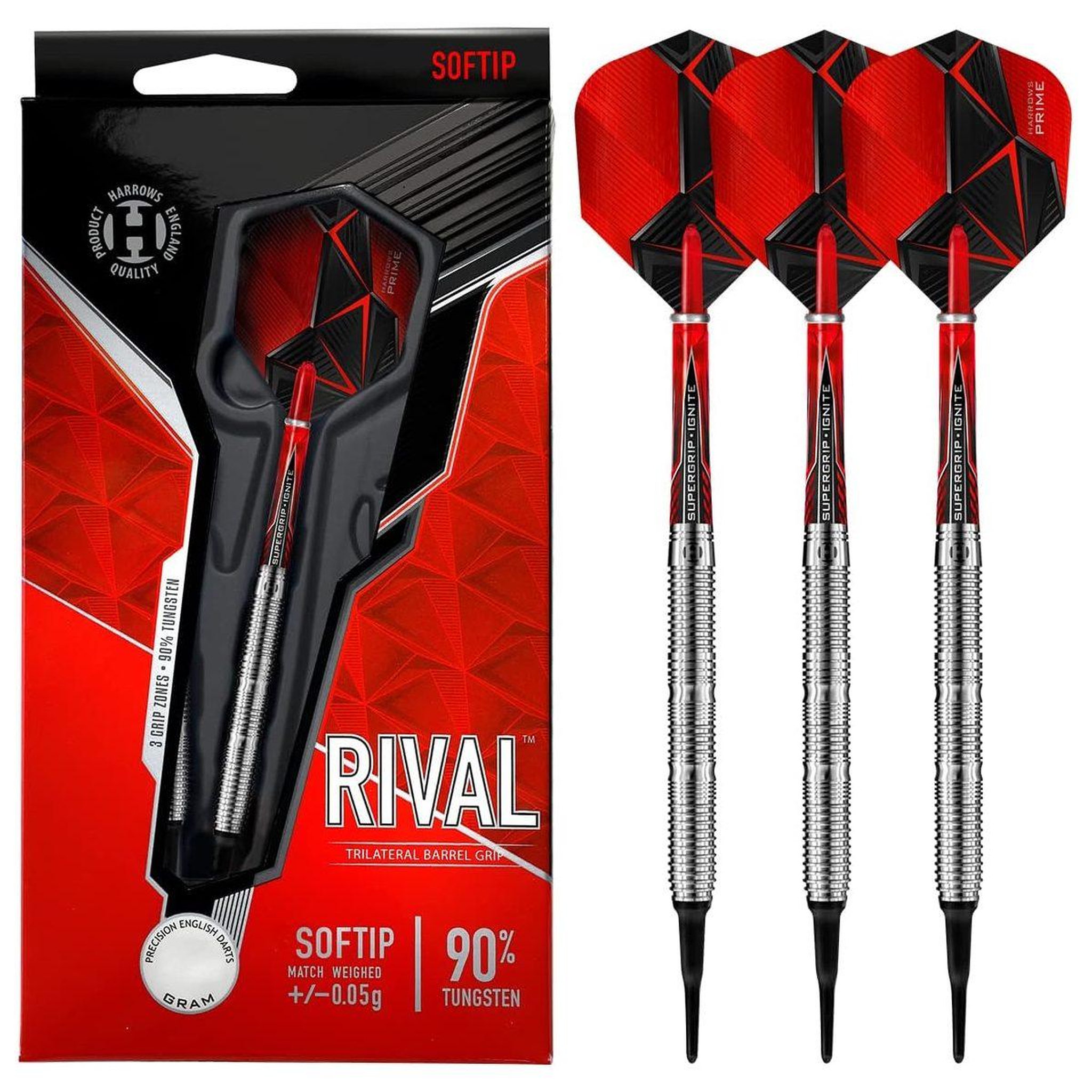 Harrows Fléchettes rival 90 steel 25g r