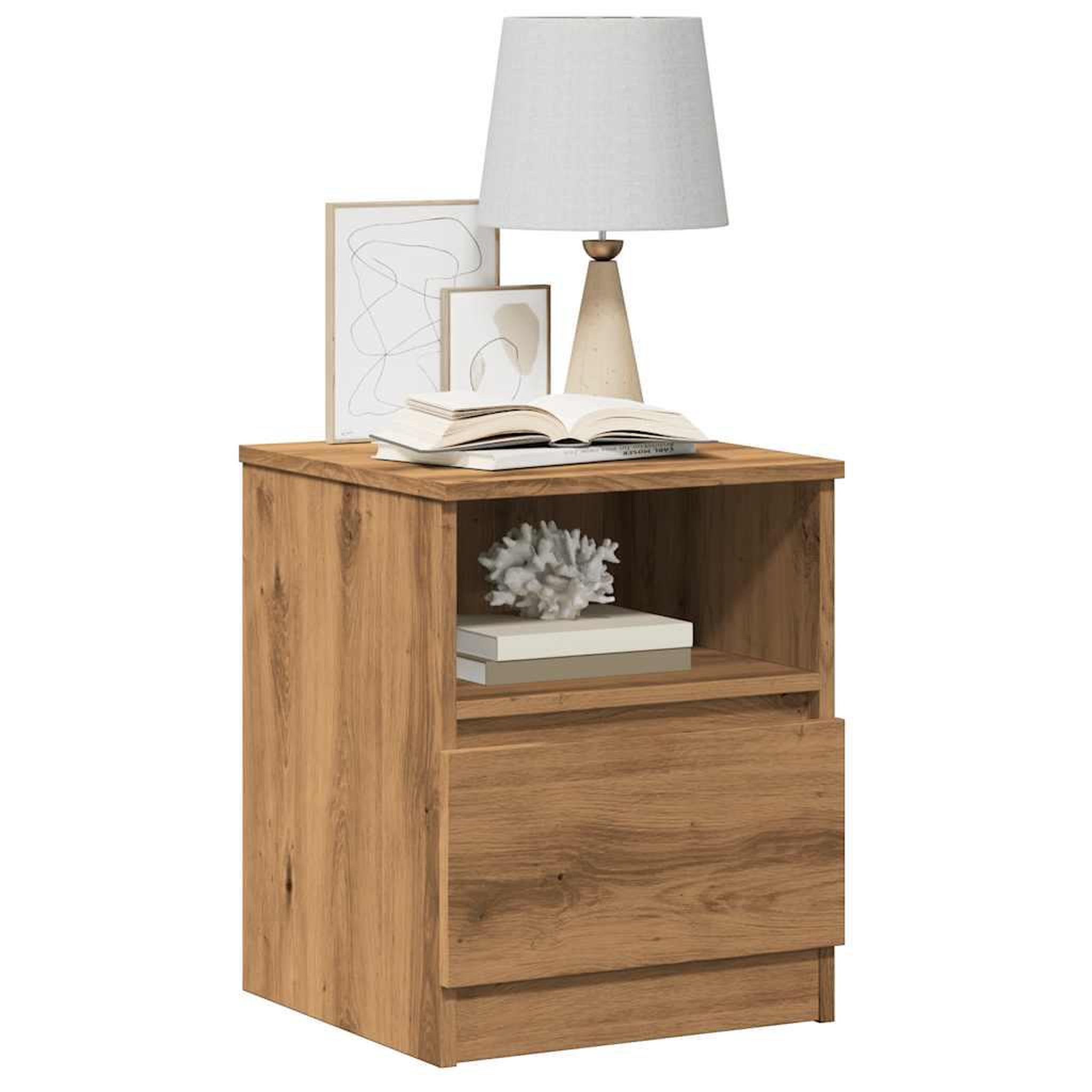 VIDAXL Tables chevet 2 pcs chene artisanal 40x40x50 cm bois ingenierie