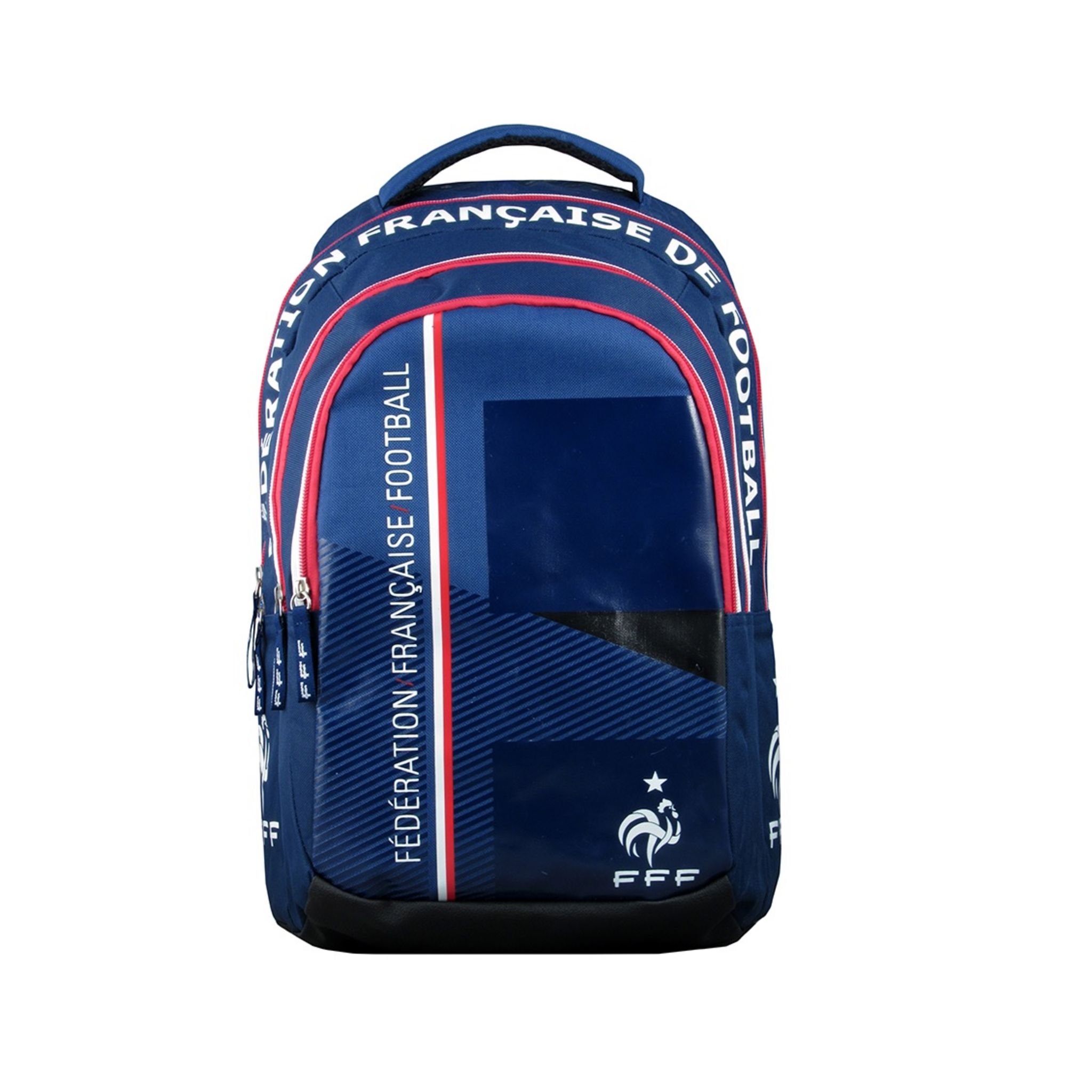Sac à Dos Scolaire FFF – Collection Officielle Équipe De France – 3 Compartiments – Polyester