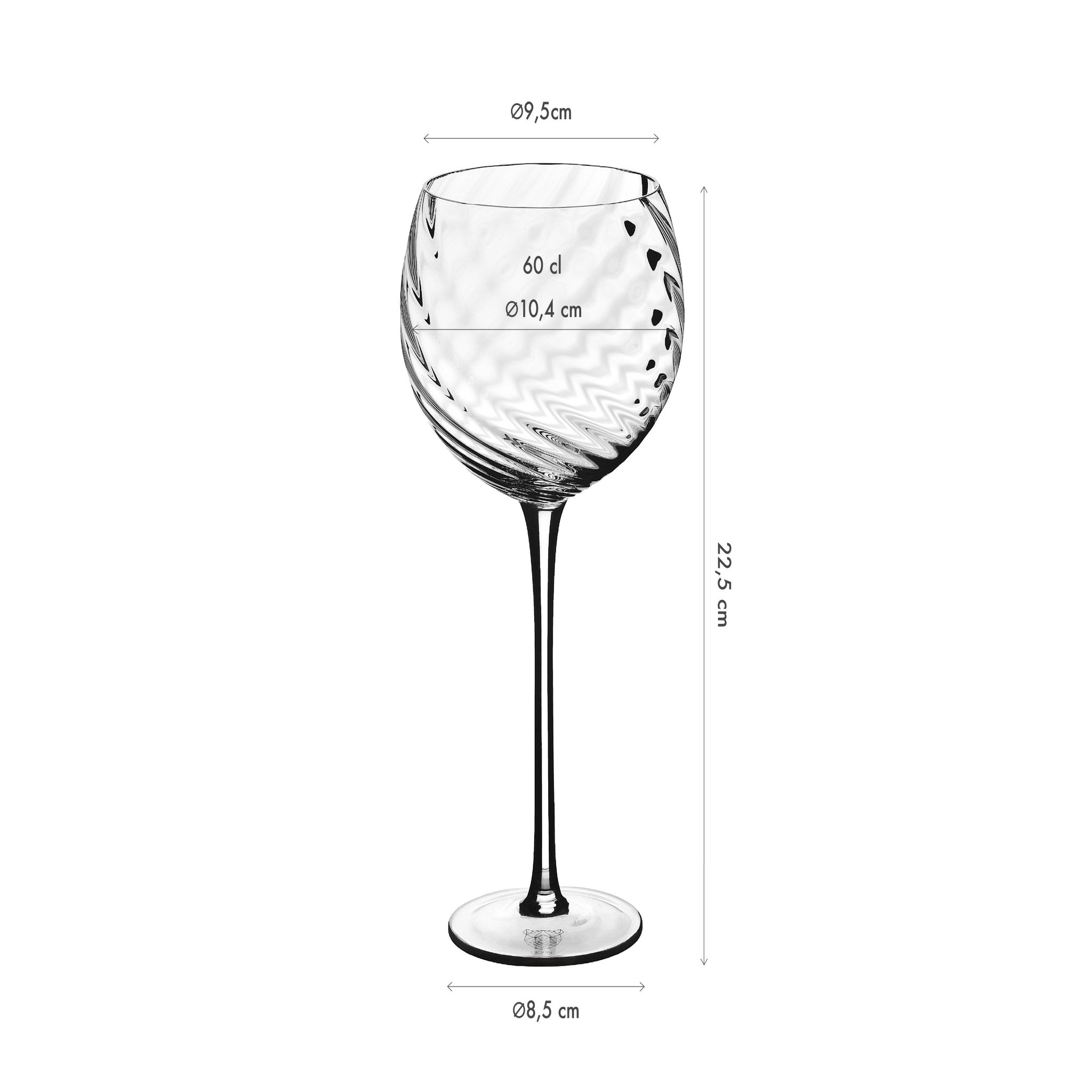 Voir la diapositive 3 : BJORN Verre à pied 60cl sten - 6 pièces