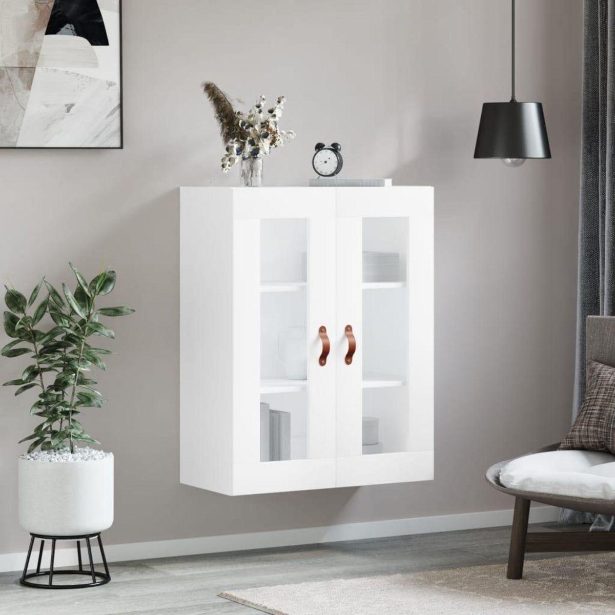 VIDAXL Armoire murale blanc 69,5x34x90 cm