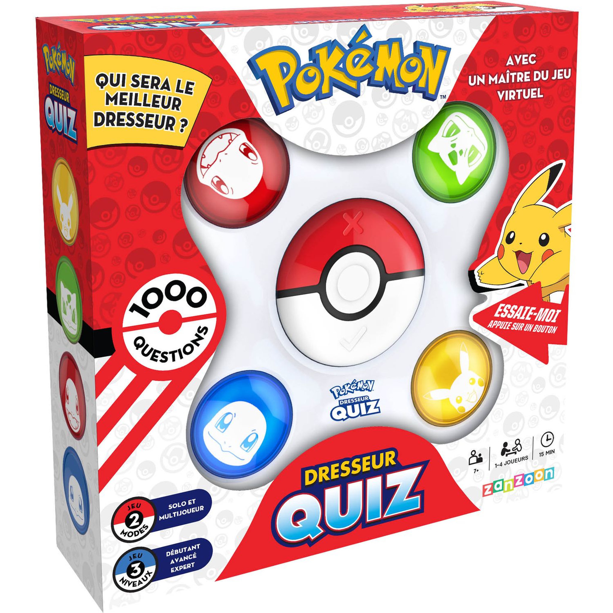 Voir la diapositive 2 : BANDAI Jeu Dresseur Quiz - Pokémon