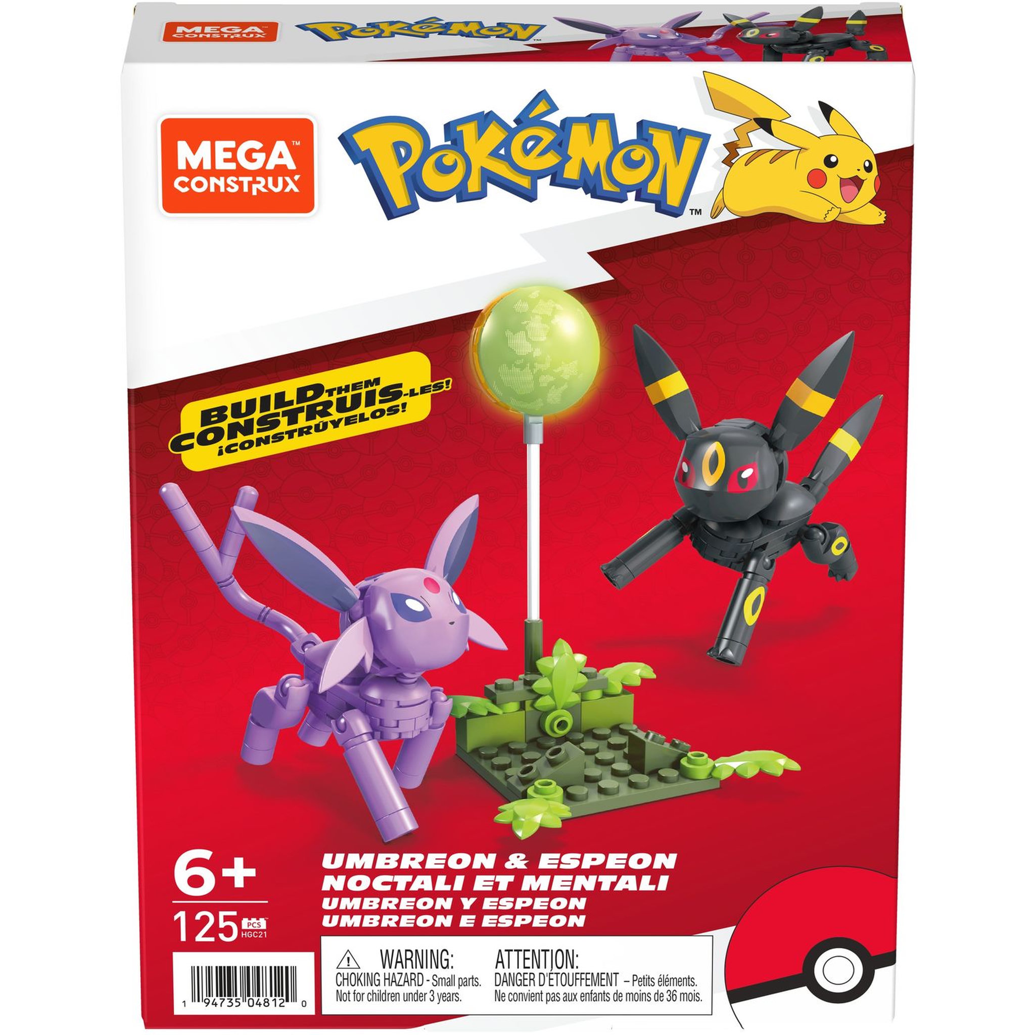 Voir la diapositive 3 : MEGA Mega Construx - Pokemon Noctali et Mentali à assembler - Briques de construction