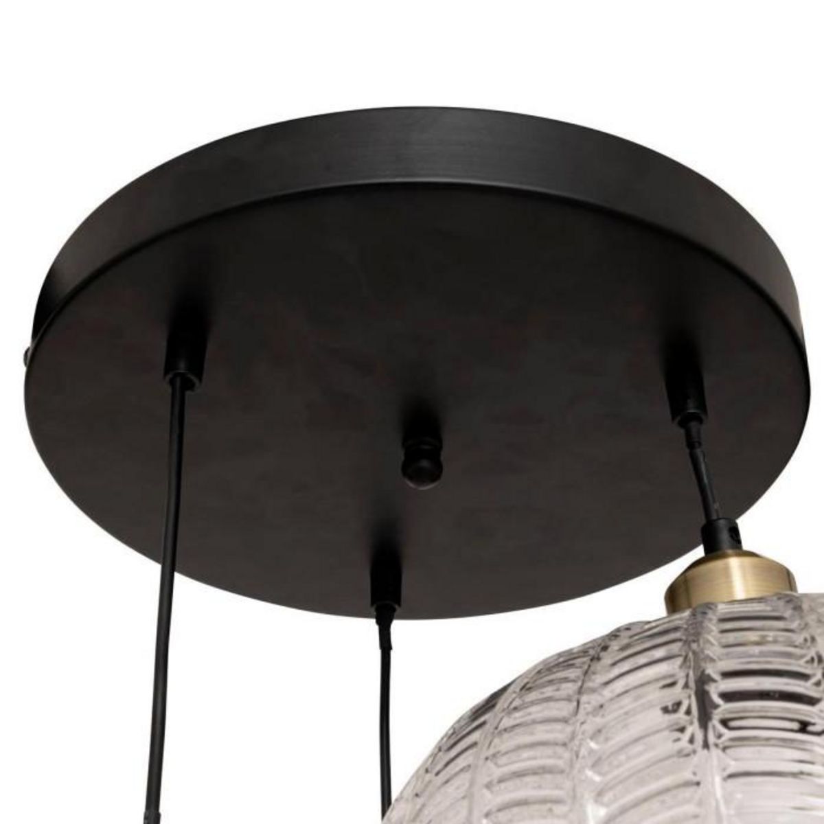 ATMOSPHERA Suspension 3 Abat-Jours en Verre  Tissa  30cm Transparent