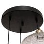 Voir la diapositive 2 : ATMOSPHERA Suspension 3 Abat-Jours en Verre  Tissa  30cm Transparent