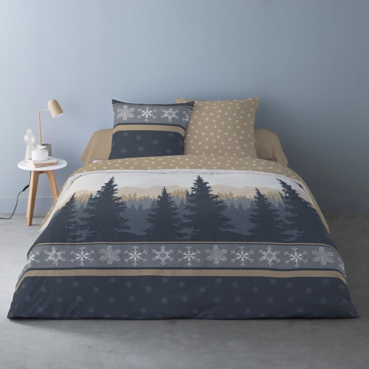 Dourev Housse de couette Flanelle 240x220 CHIMAY + 2 taies