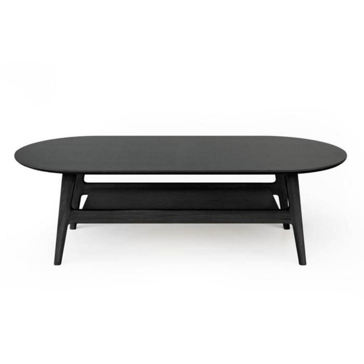 Paris Prix Table Basse en Bois  Courbée  130cm Noir